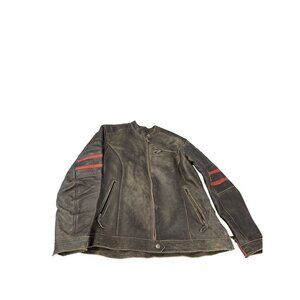 Power Trip Womens Brown Leather Motorcycle casual Jacket SKU 9247